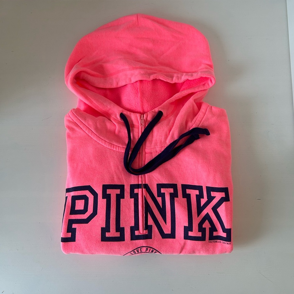 PINK Victoria's Secret Neon Pink Hoodie